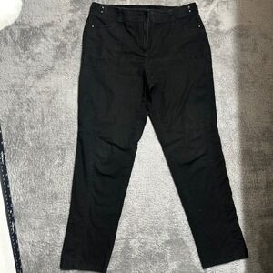Chico's So Slimming Pants Women 2 Large Black Pull On Straight Leg Stretch 29.5"